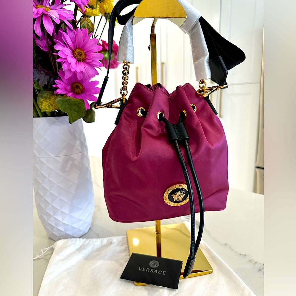 Versace Nylon Medusa Bucket Bag